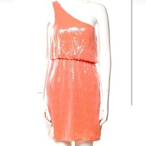 Alice and Olivia Peach Sequin Dress - XS, size 00-2
